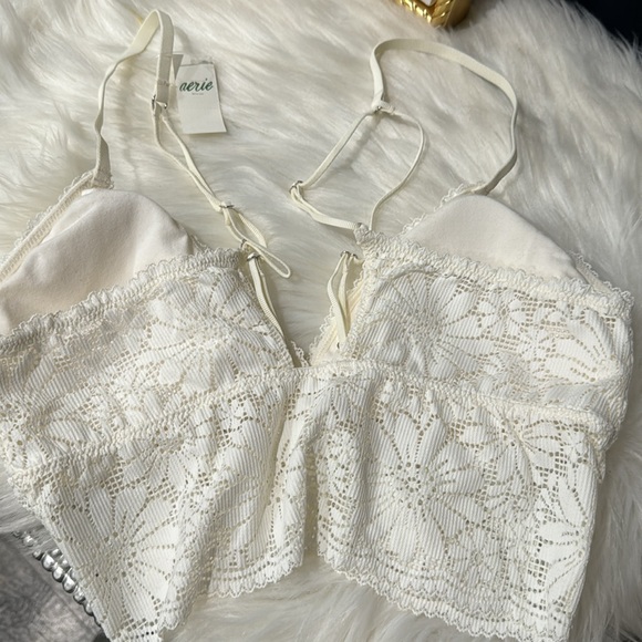 🤍Aerie Lace Padded Longline Bralette - Picture 4 of 5